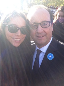 Meeting the President of France, Francois Hollande during Armistice Day :)